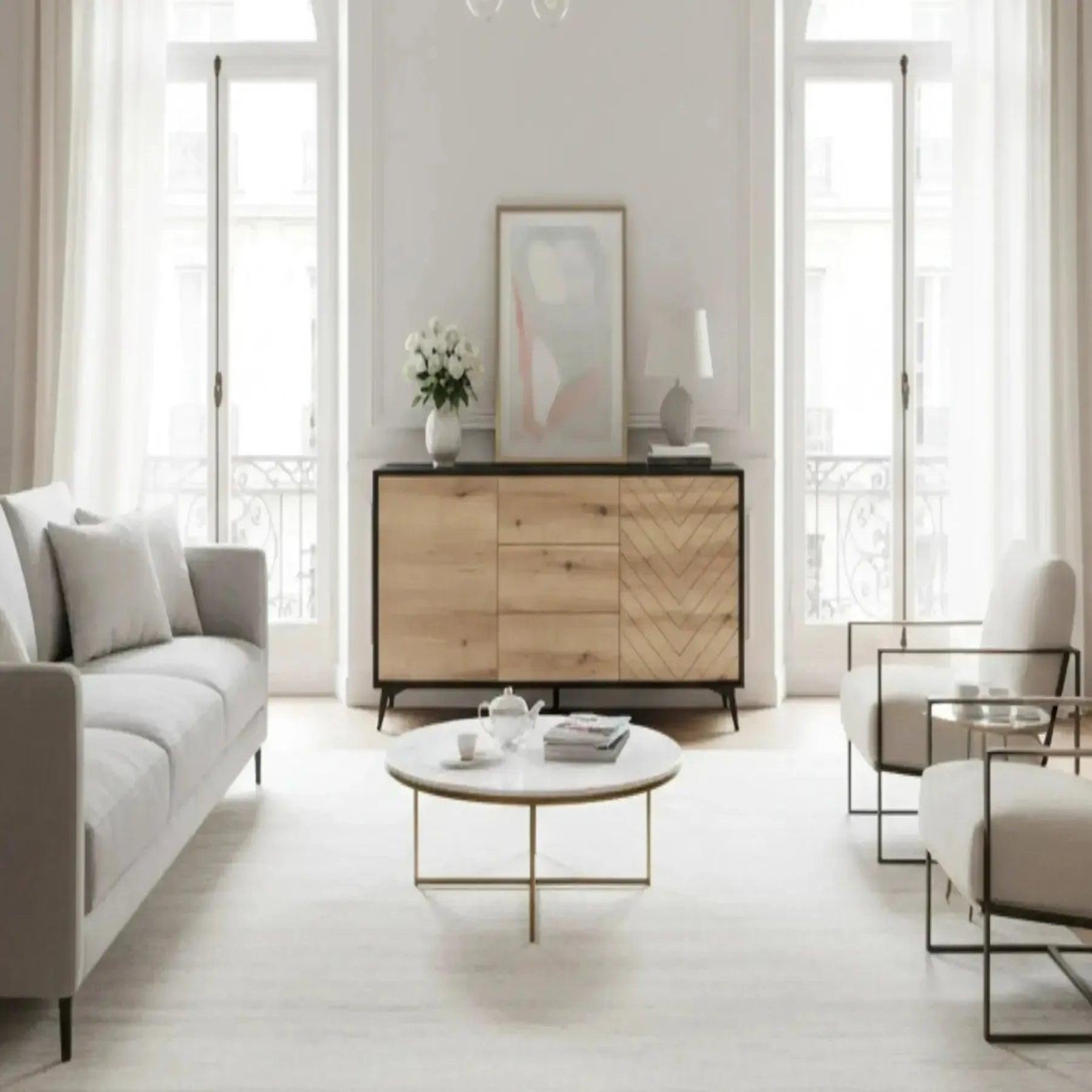 Voir la diapositive 4 : CASANOVA PARIS ALICE - Buffet en bois 104cm Marron