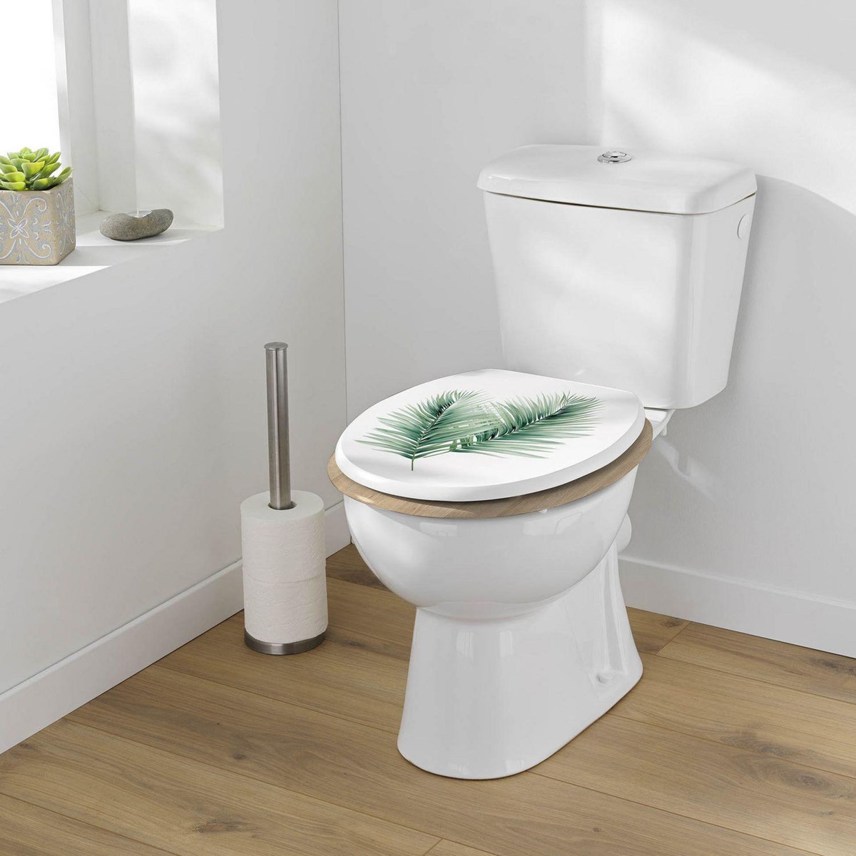Douceur d'Intérieur Abattant WC Varadero - Blanc et vert