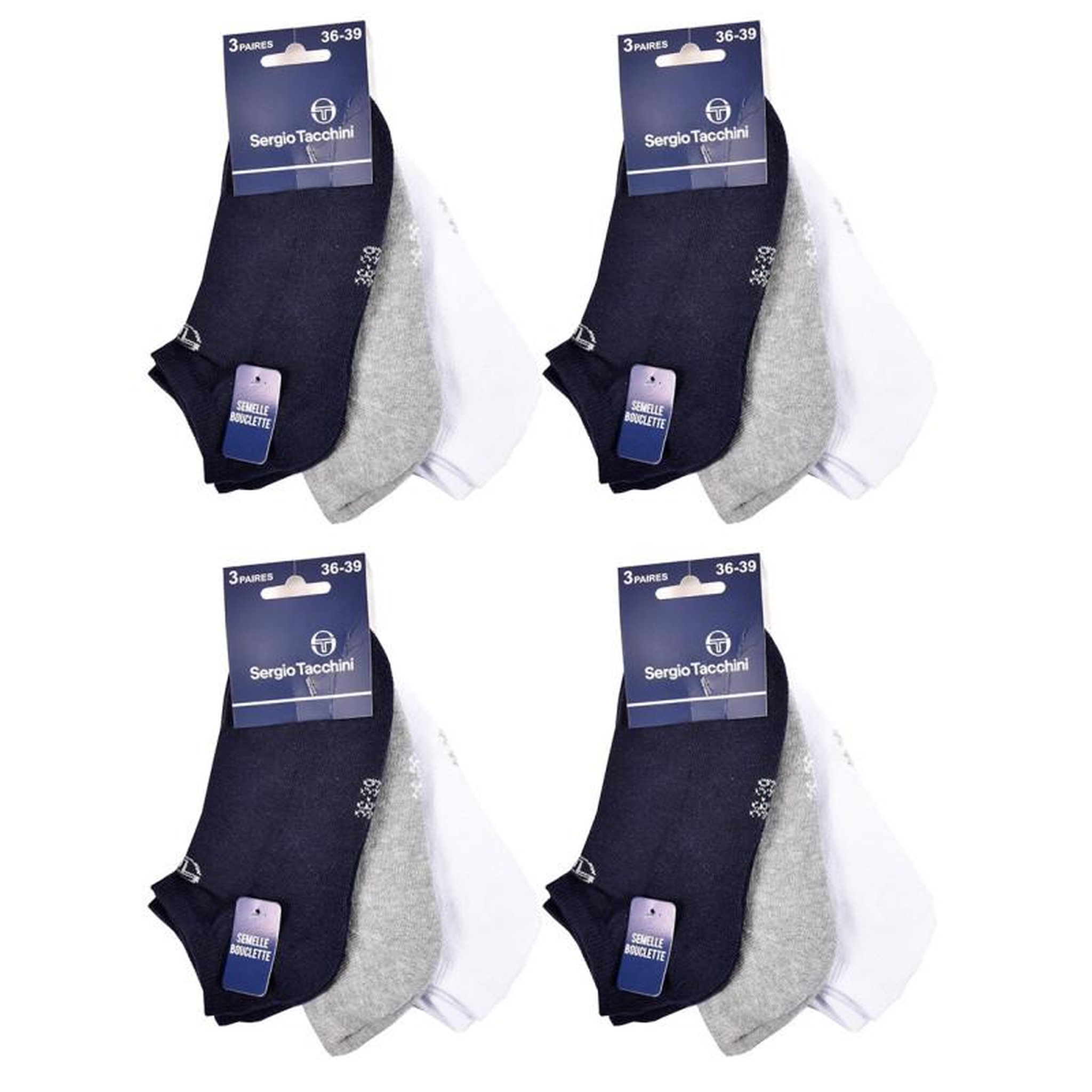Voir la diapositive 3 : SERGIO TACCHINI Chaussettes Enfant SNEAKER SERGIO TACCHINI Lot de 12