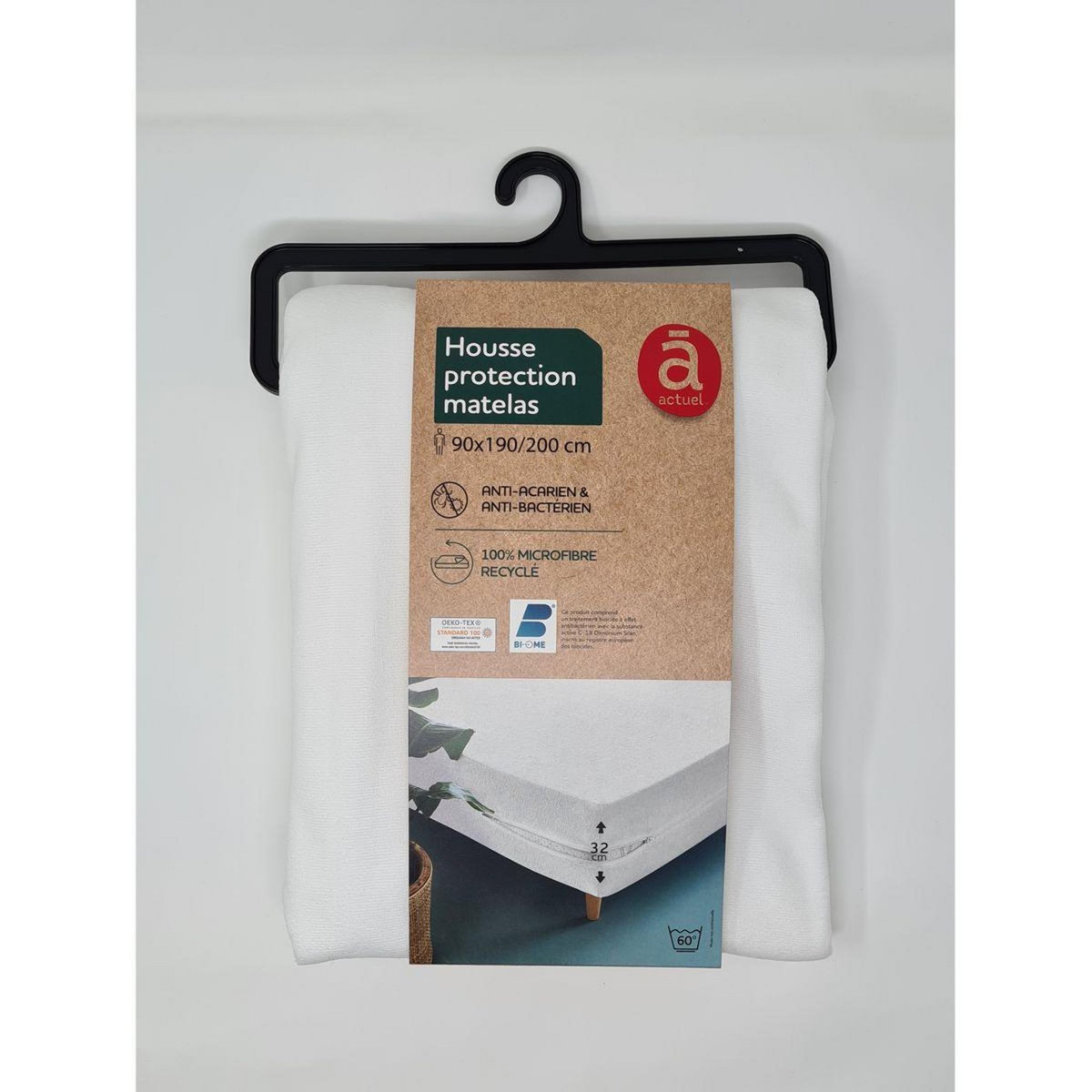 ACTUEL Rénove matelas en microfibre recyclé anti acariens anti bactériens