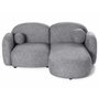 Voir la diapositive 2 : LISA DESIGN Velris - canapé d'angle droit 3 places en tissu moucheté