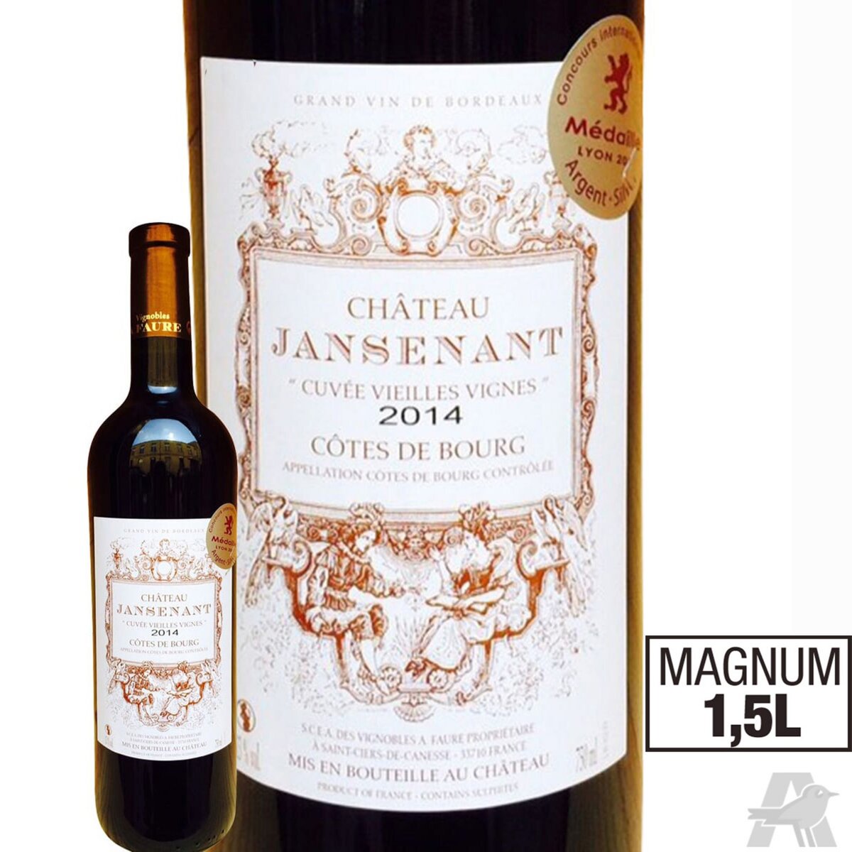 Magnum Château Jansenant Côtes de Bourg Cuvée Vieilles Vignes Rouge 2014
