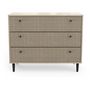 Voir la diapositive 2 : Commode 3 tiroirs décor effet cannage L90cm HANOÏ