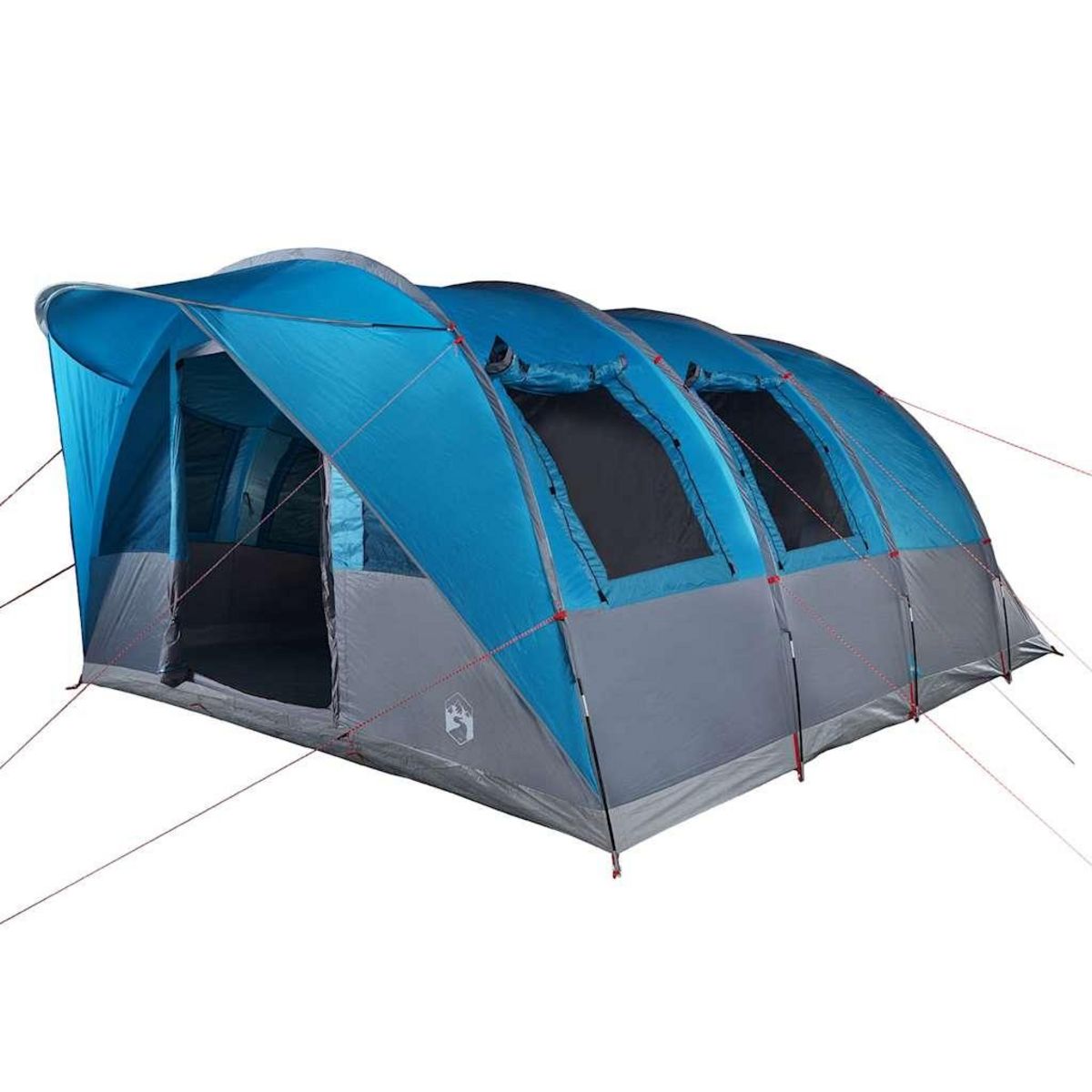 VIDAXL Tente de camping tunnel 5 personnes bleu impermeable