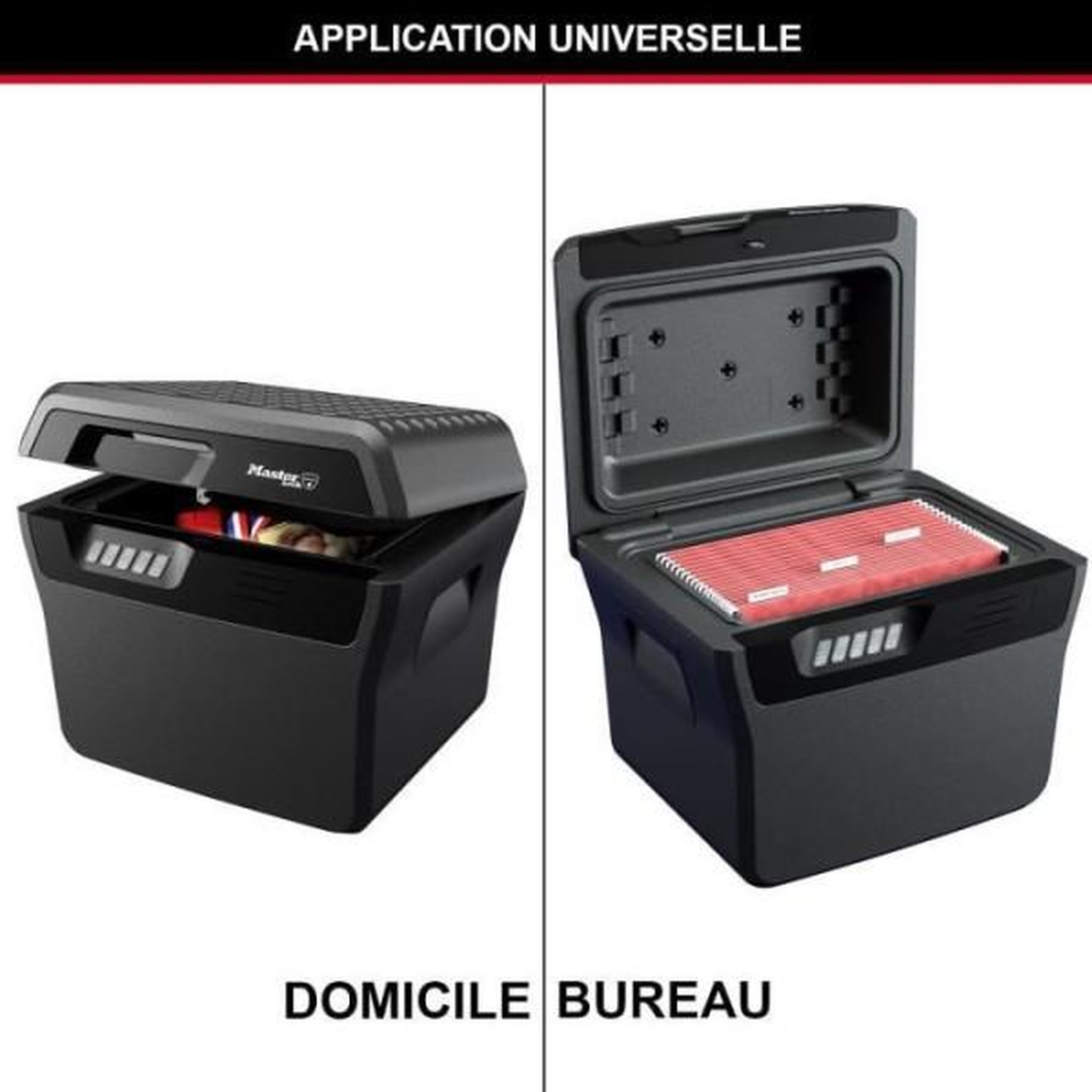 Voir la diapositive 2 : Master lock Caisse de sécurité anti feu - master lock - fhw40300eurhro - ignifuge et etanche - large 18,5l - combinaison electronique