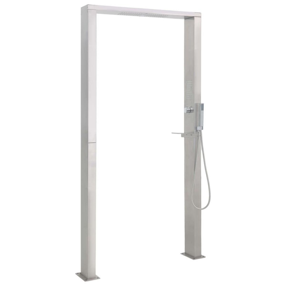 VIDAXL Douche d'exterieur a double jet Acier inoxydable