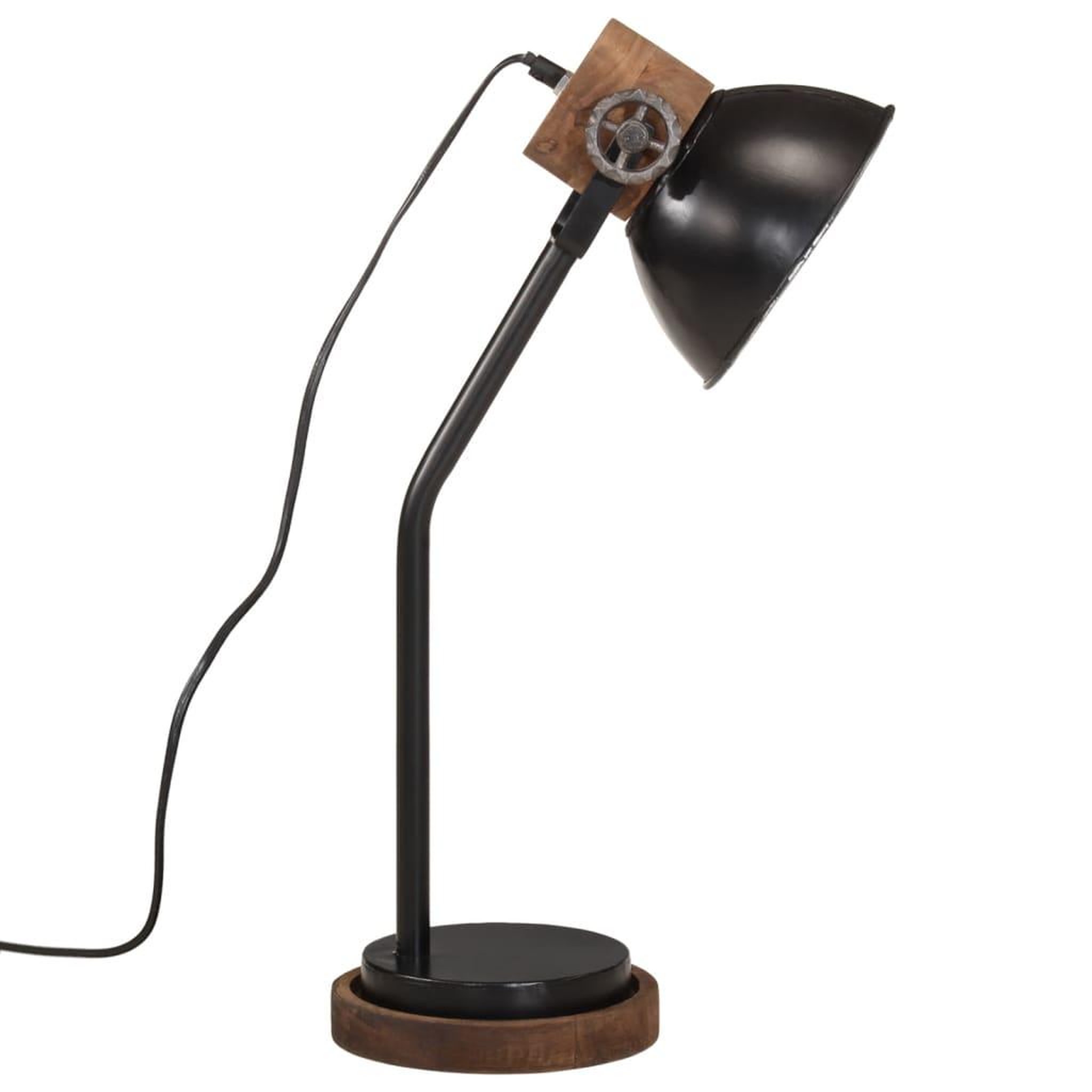 Voir la diapositive 4 : VIDAXL Lampe de bureau 25 W noir 18x18x60 cm E27