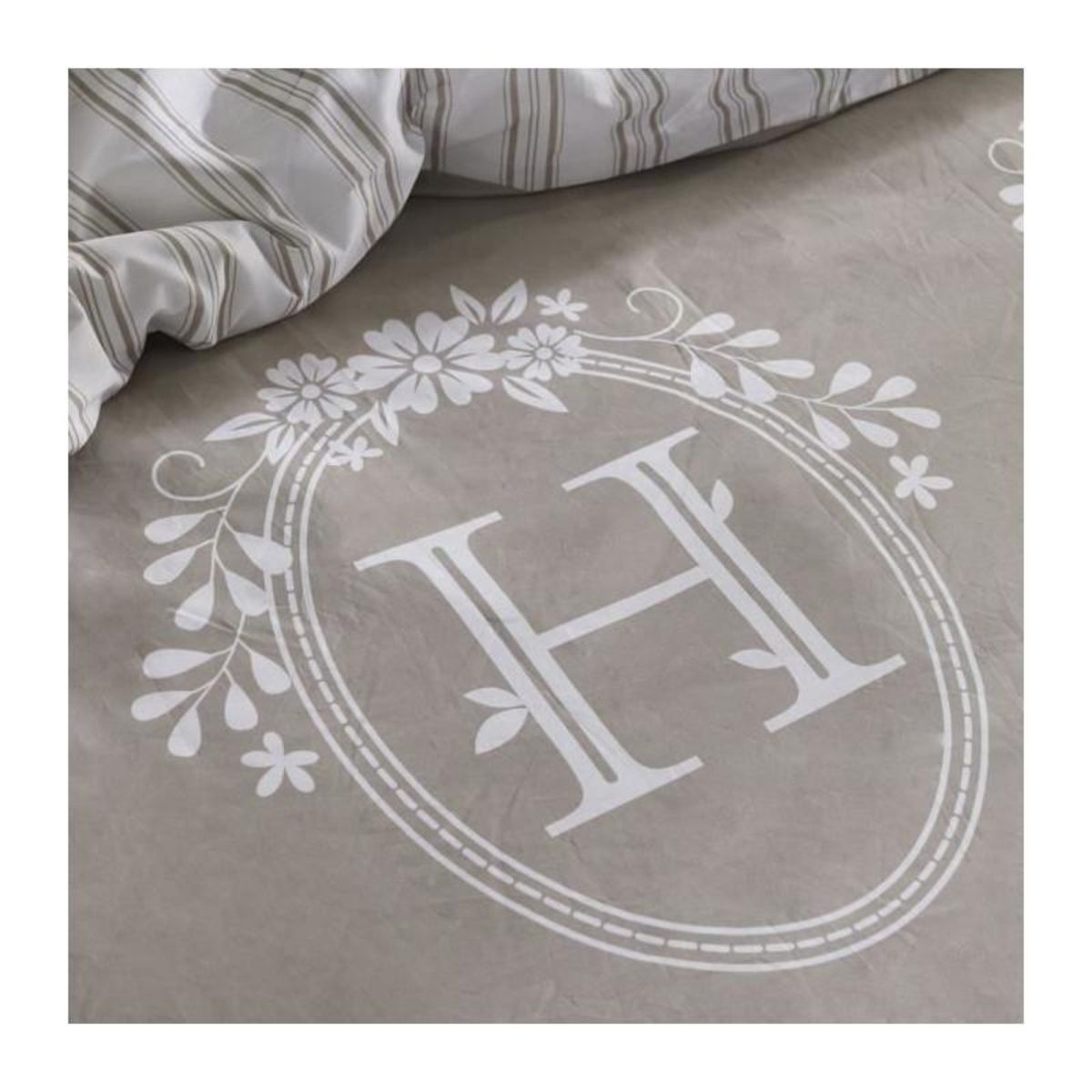 Today PARURE DE LIT TODAY - HOUSSE DE COUETTE 240X260 + 2 TAIES D OREILLER 63X63 - 100% COTON 57 fils - Berenice