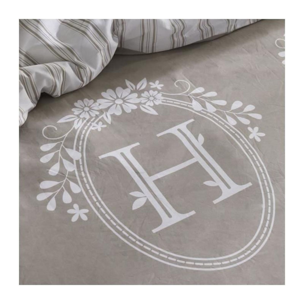 Today PARURE DE LIT TODAY - HOUSSE DE COUETTE 240X260 + 2 TAIES D OREILLER 63X63 - 100% COTON 57 fils - Berenice