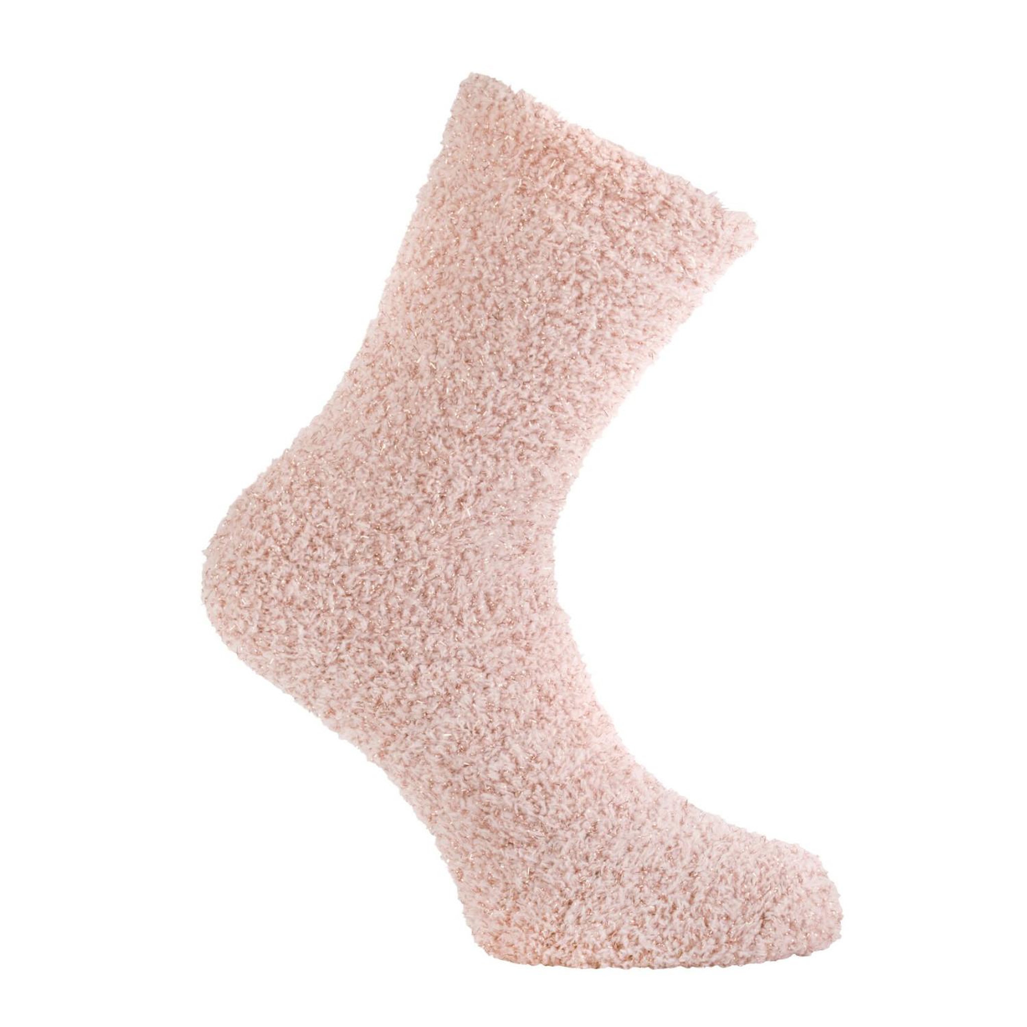Voir la diapositive 3 : PIERRE CARDIN Lot de 4 paires de chaussettes femme en maille chenille lurex angela