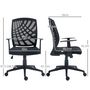 Voir la diapositive 3 : HOMCOM Chaise de bureau design ergonomique réglable accoudoirs maille noir