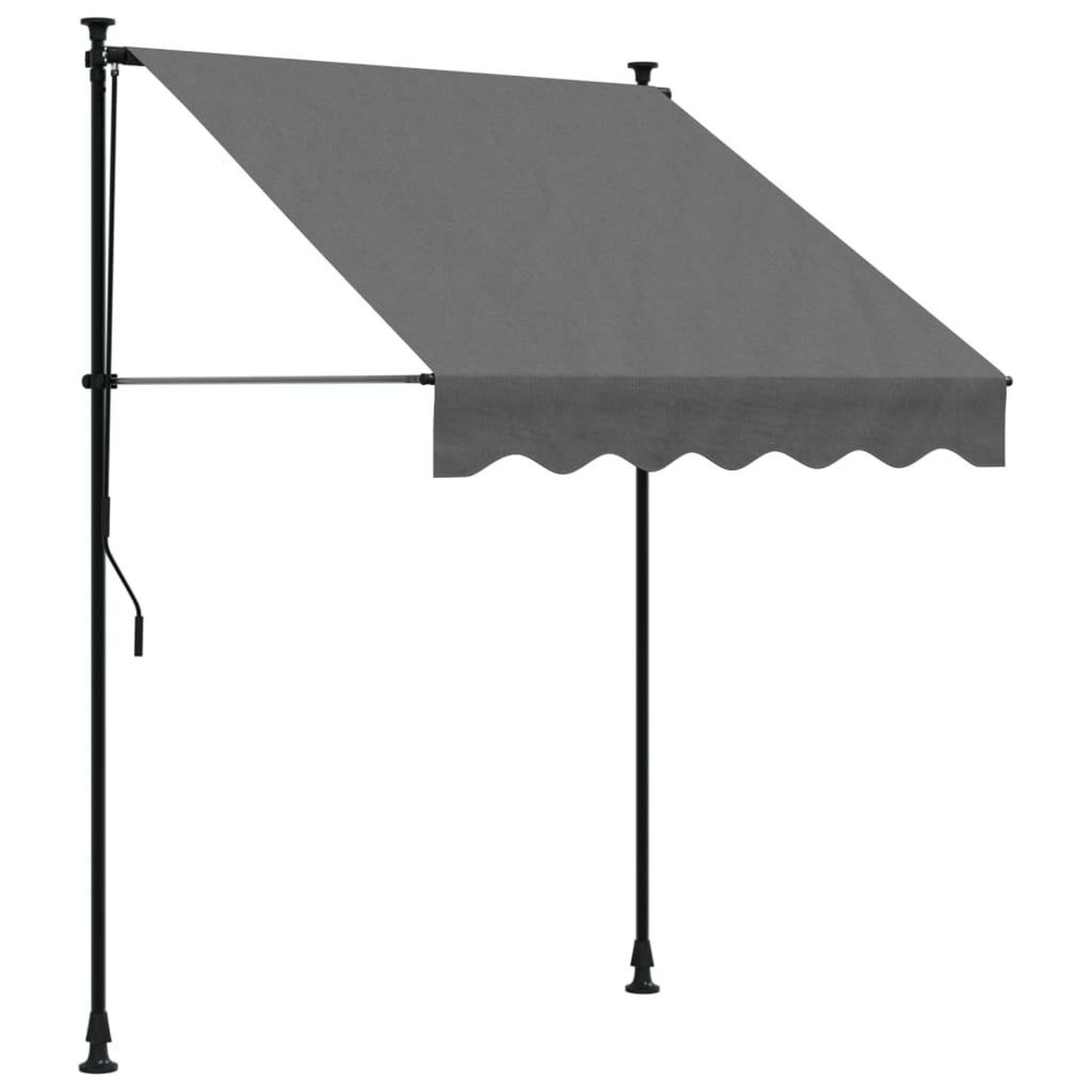 Voir la diapositive 2 : VIDAXL Auvent retractable anthracite 150x150 m tissu et acier