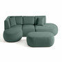 Voir la diapositive 1 : LISA DESIGN Santorini - canapé modulable d'angle gauche + pouf - 5 places - en tissu texturé