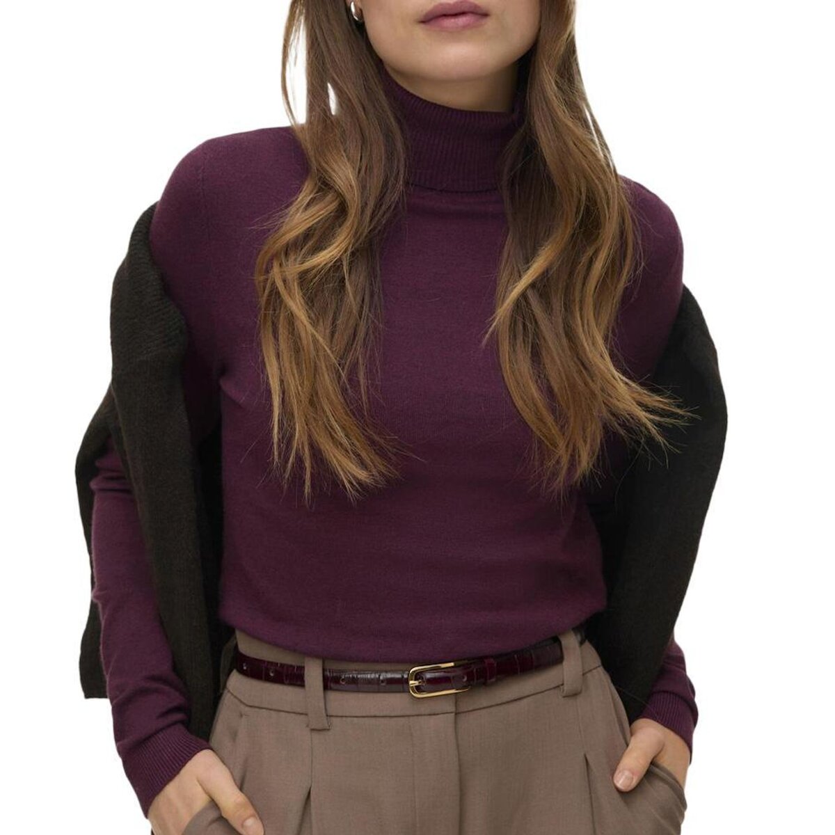 Vero Moda Pull Mauve Femme Vero Moda Happiness 95