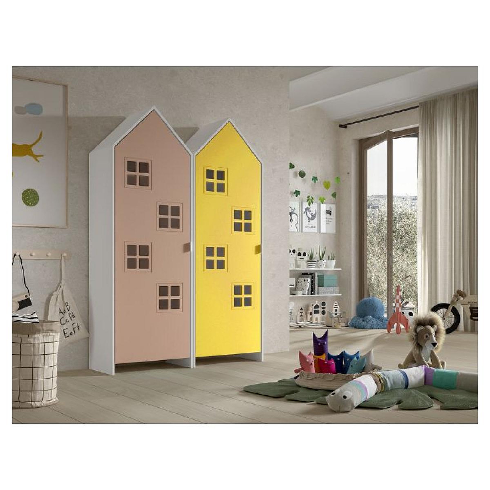 Voir la diapositive 2 : Vipack Combinaison D'armoires 2 Parties Casami Bruges rose jaune