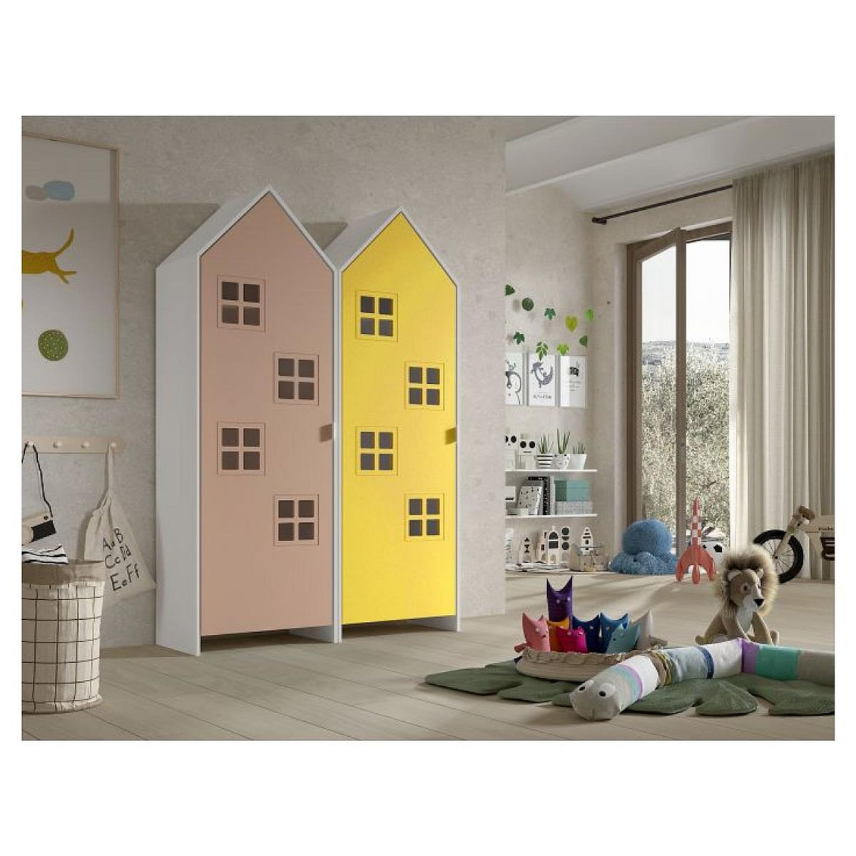 Vipack Combinaison D'armoires 2 Parties Casami Bruges rose jaune