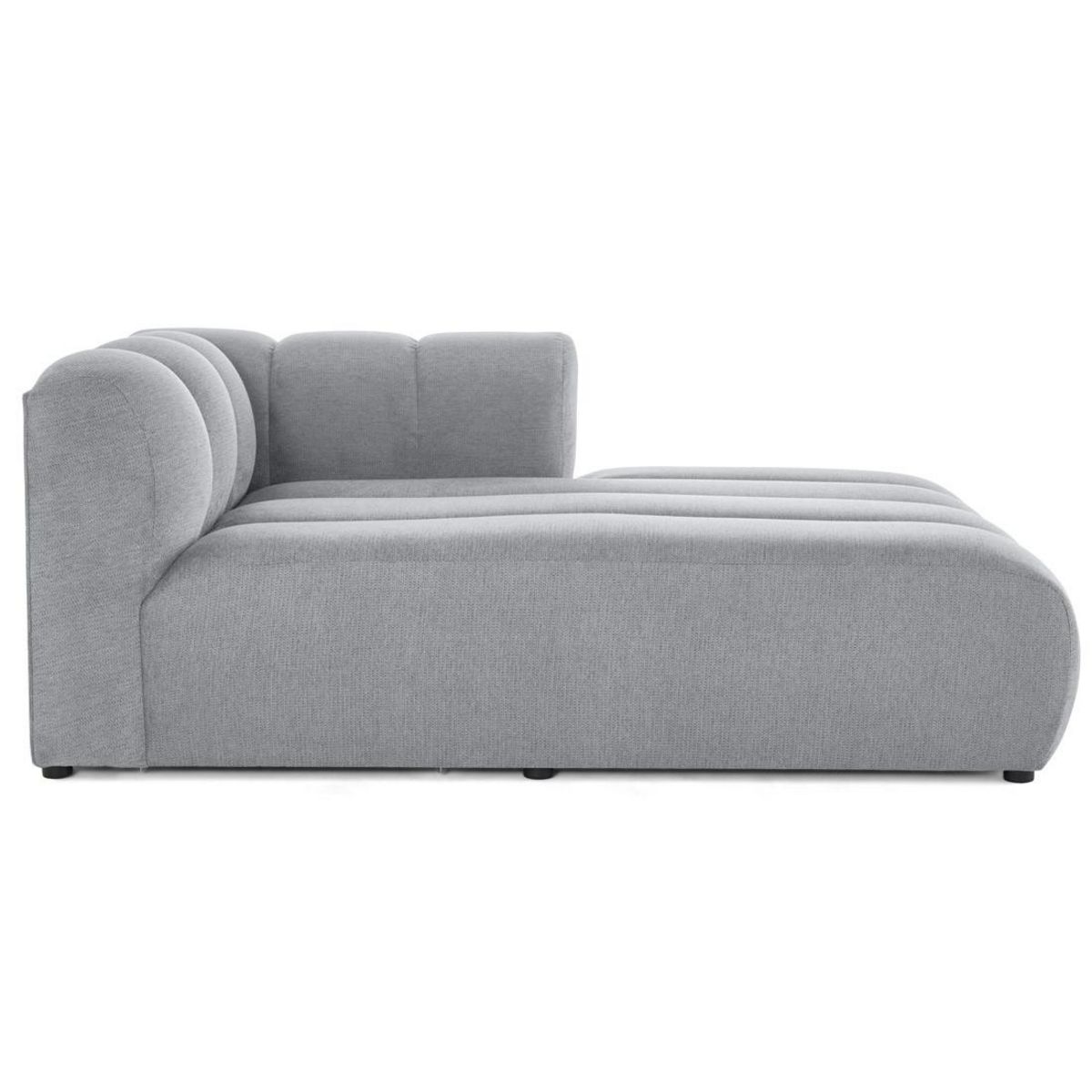 LISA DESIGN Debbie - module d'assise méridienne droit en tissu texturé