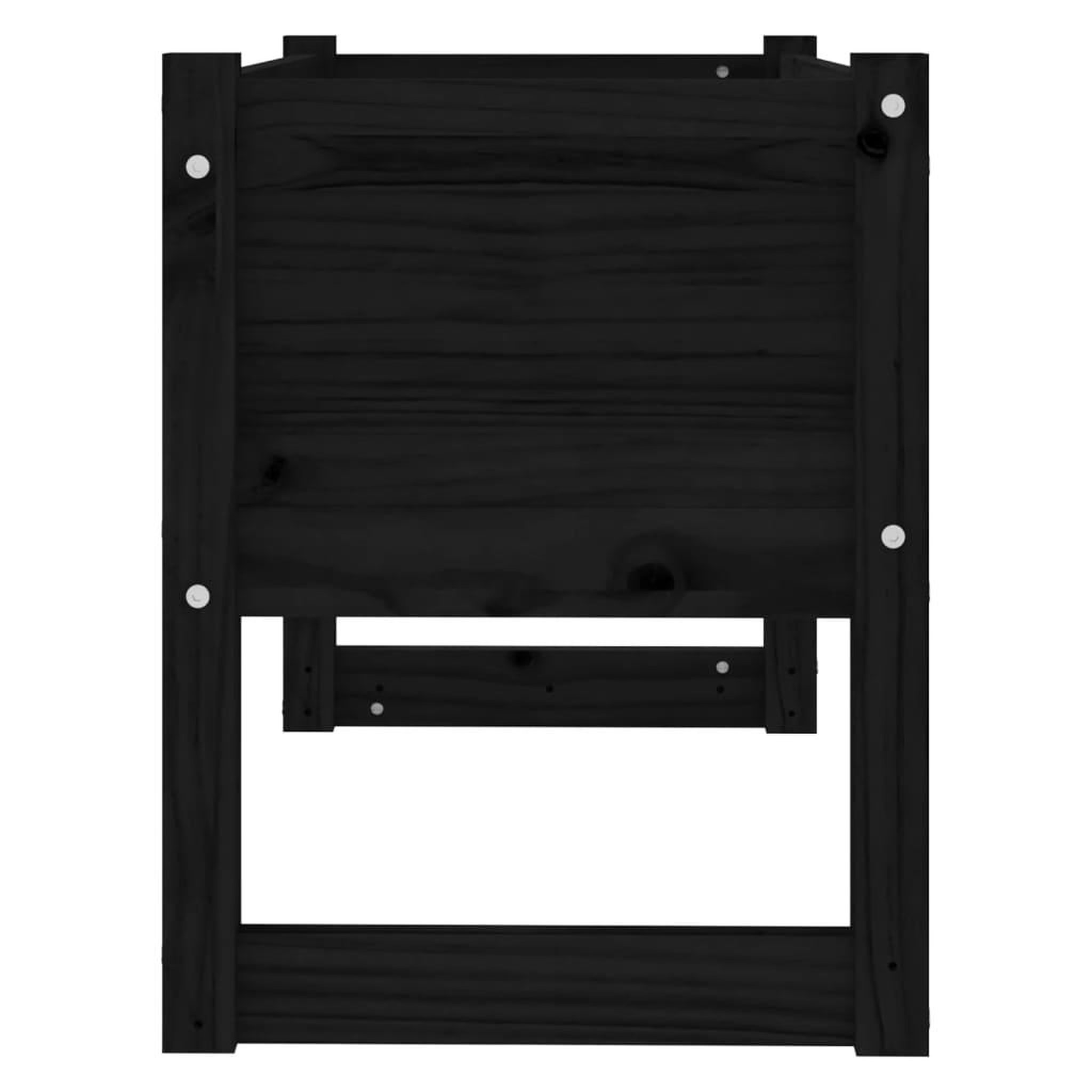Voir la diapositive 5 : VIDAXL Jardiniere Noir 78x40x52 cm Bois massif de pin