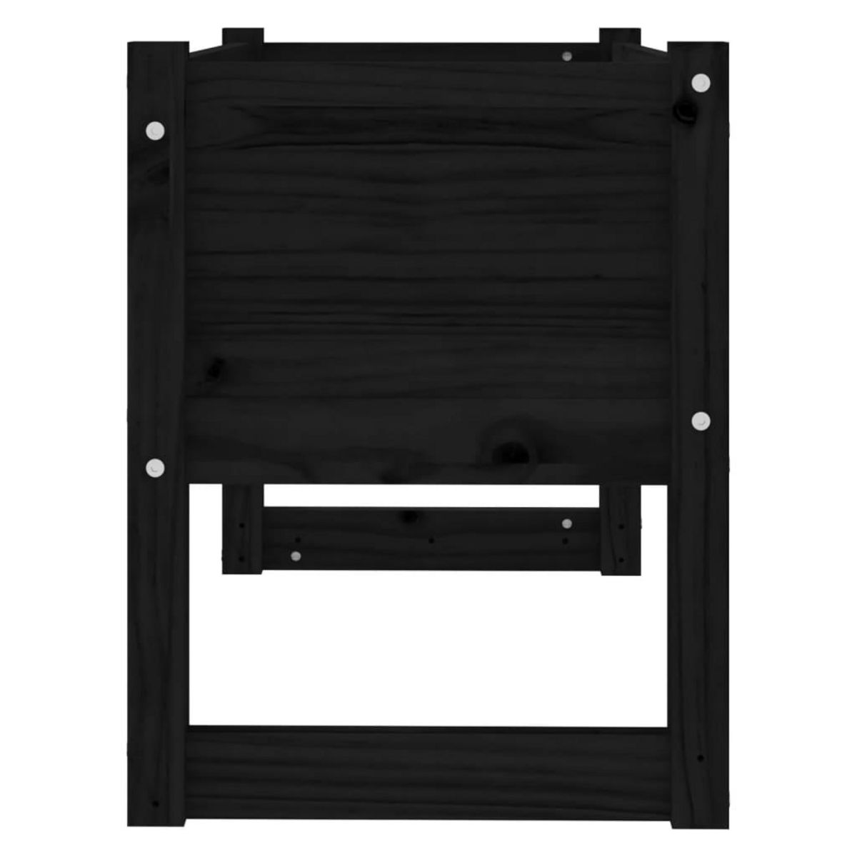 VIDAXL Jardiniere Noir 78x40x52 cm Bois massif de pin