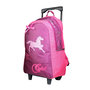 Voir la diapositive 2 : Bagtrotter BAGTROTTER Sac à dos à roulettes Cybel Cheval Violet
