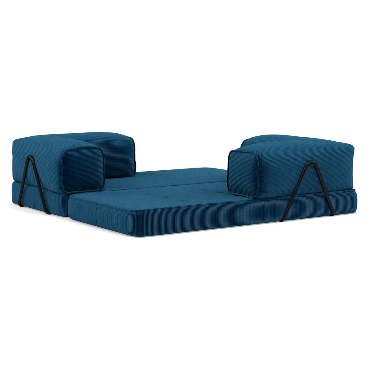 LISA DESIGN Poppy - canapé 3 places convertible en velours côtelé