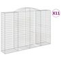 Voir la diapositive 2 : VIDAXL Paniers a gabions arques 11 pcs 300x50x200/220 cm Fer galvanise