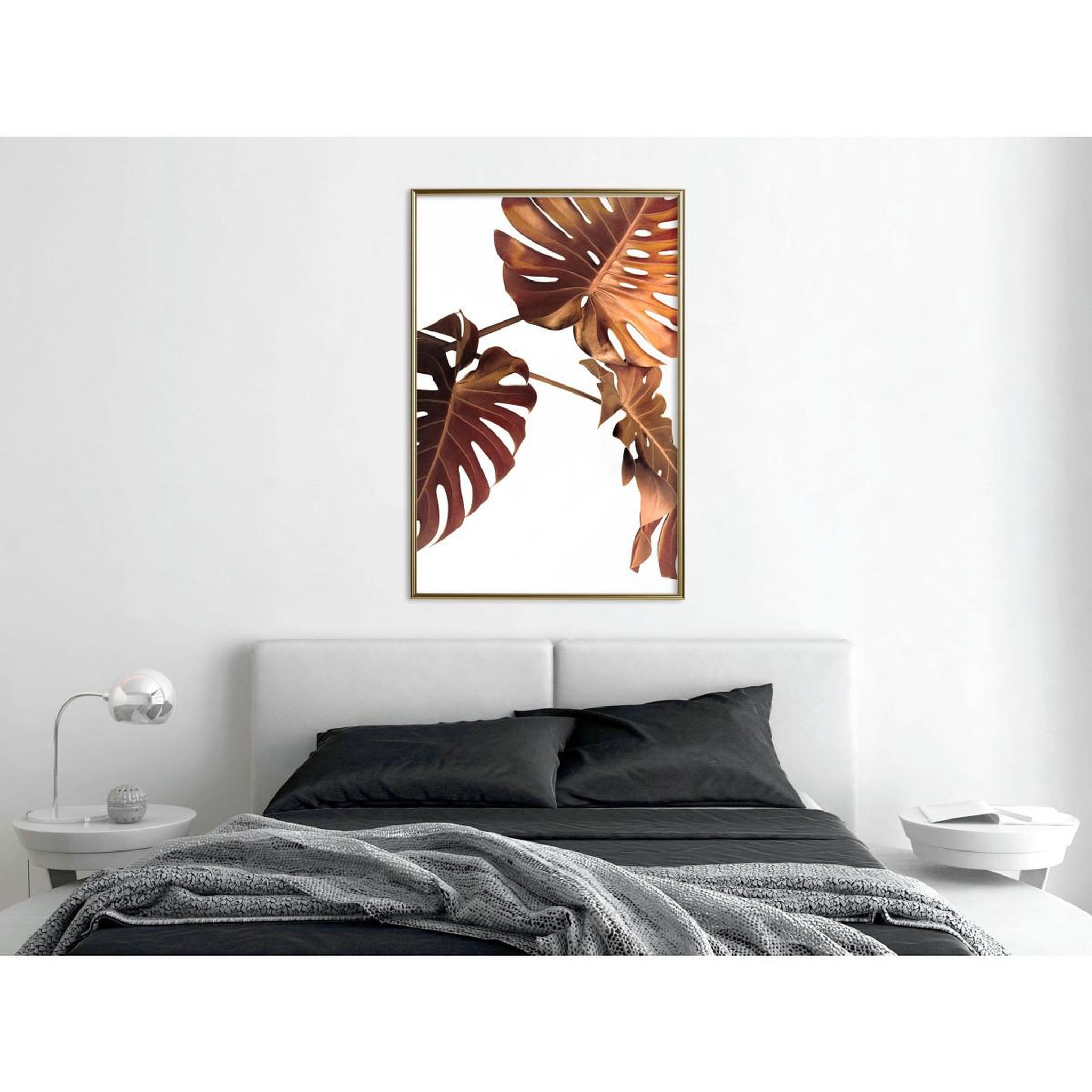 Voir la diapositive 2 : Paris Prix Affiche Murale Encadrée  Copper Monstera