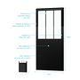 Voir la diapositive 4 : Aurlane Porte de douche FABRIK 90 PIVOTANTE 90 X 200 X 6 cm
