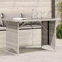 Voir la diapositive 1 : VIDAXL Table de jardin et dessus en verre gris clair 110x68x70cm rotin
