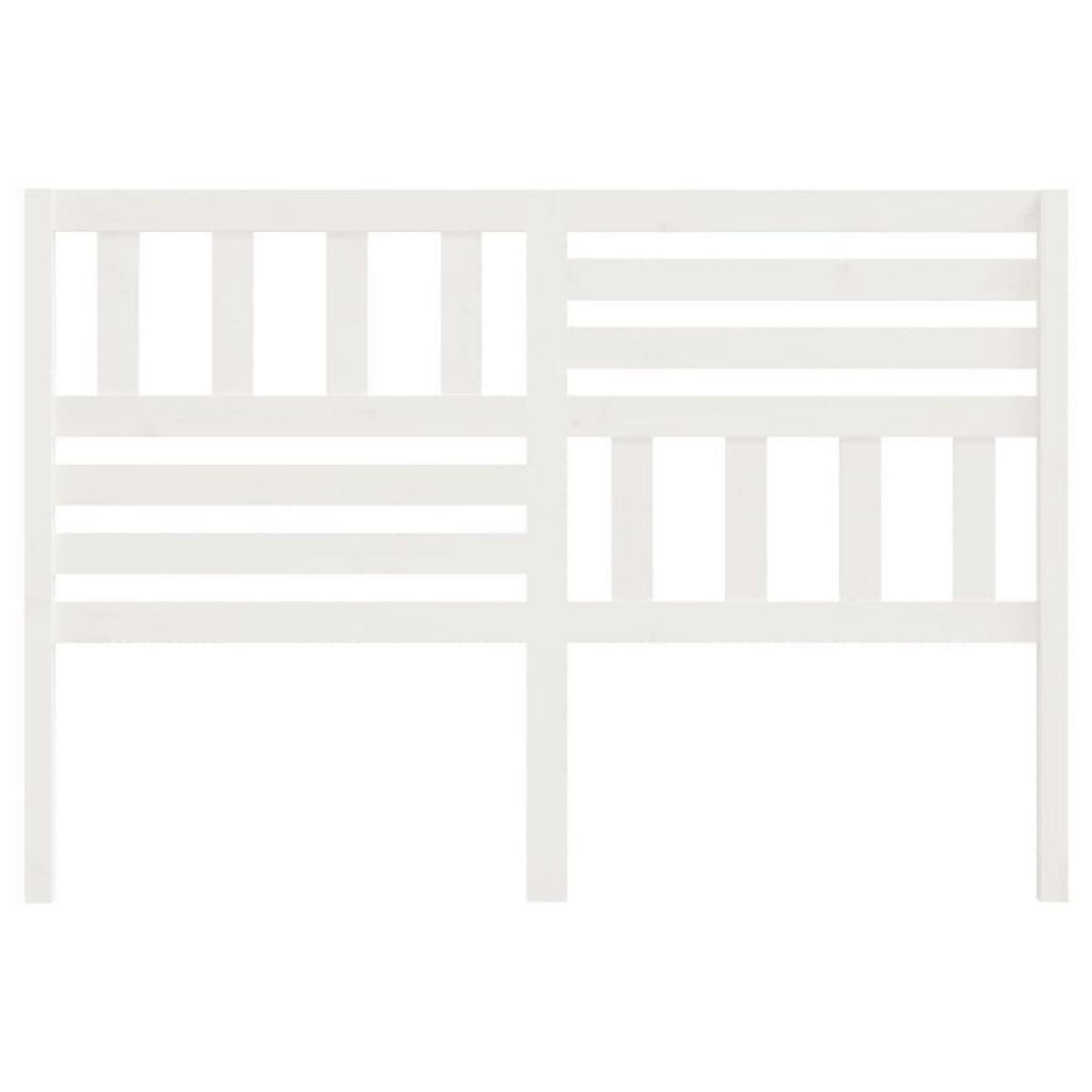 VIDAXL Tete de lit Blanc 166x4x100 cm Bois massif de pin