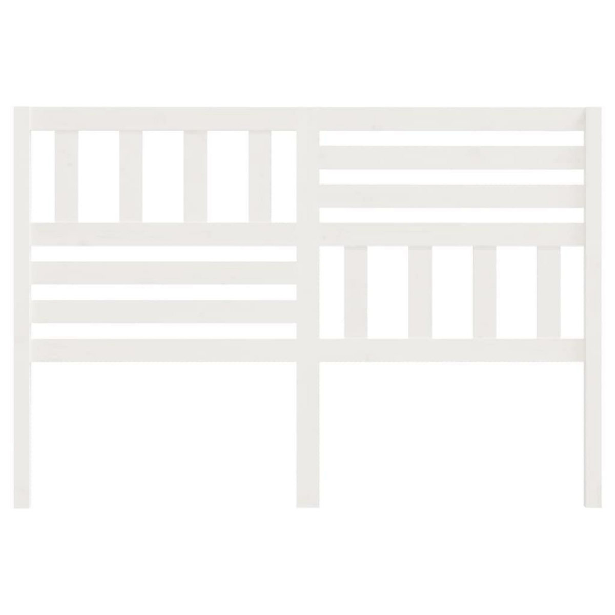 VIDAXL Tete de lit Blanc 166x4x100 cm Bois massif de pin