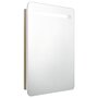 VIDAXL Armoire de salle de bain a miroir LED Blanc et chene 60x11x80cm