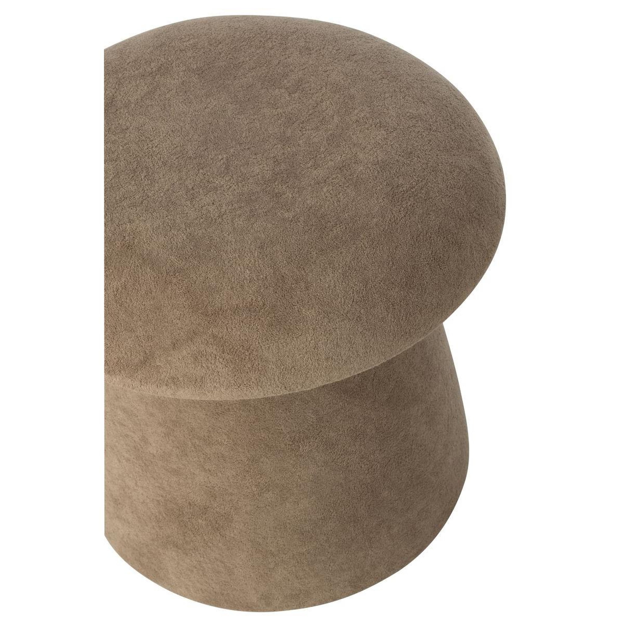 Voir la diapositive 2 : J-LINE Pouf coffre champignon  chi  40cm grège