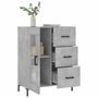 Voir la diapositive 4 : VIDAXL Buffet gris beton 69,5x34x90 cm bois d'ingenierie