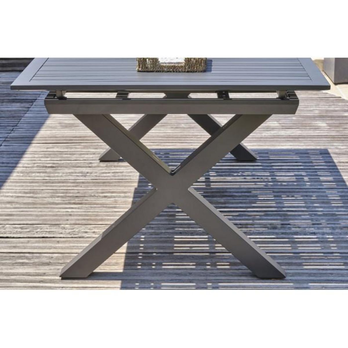 Paris Prix Table de Jardin Extensible  Floride  180-240cm Gris Anthracite