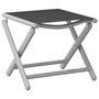 Voir la diapositive 1 : VIDAXL Repose-pied pliable noir et argente textilene et aluminium