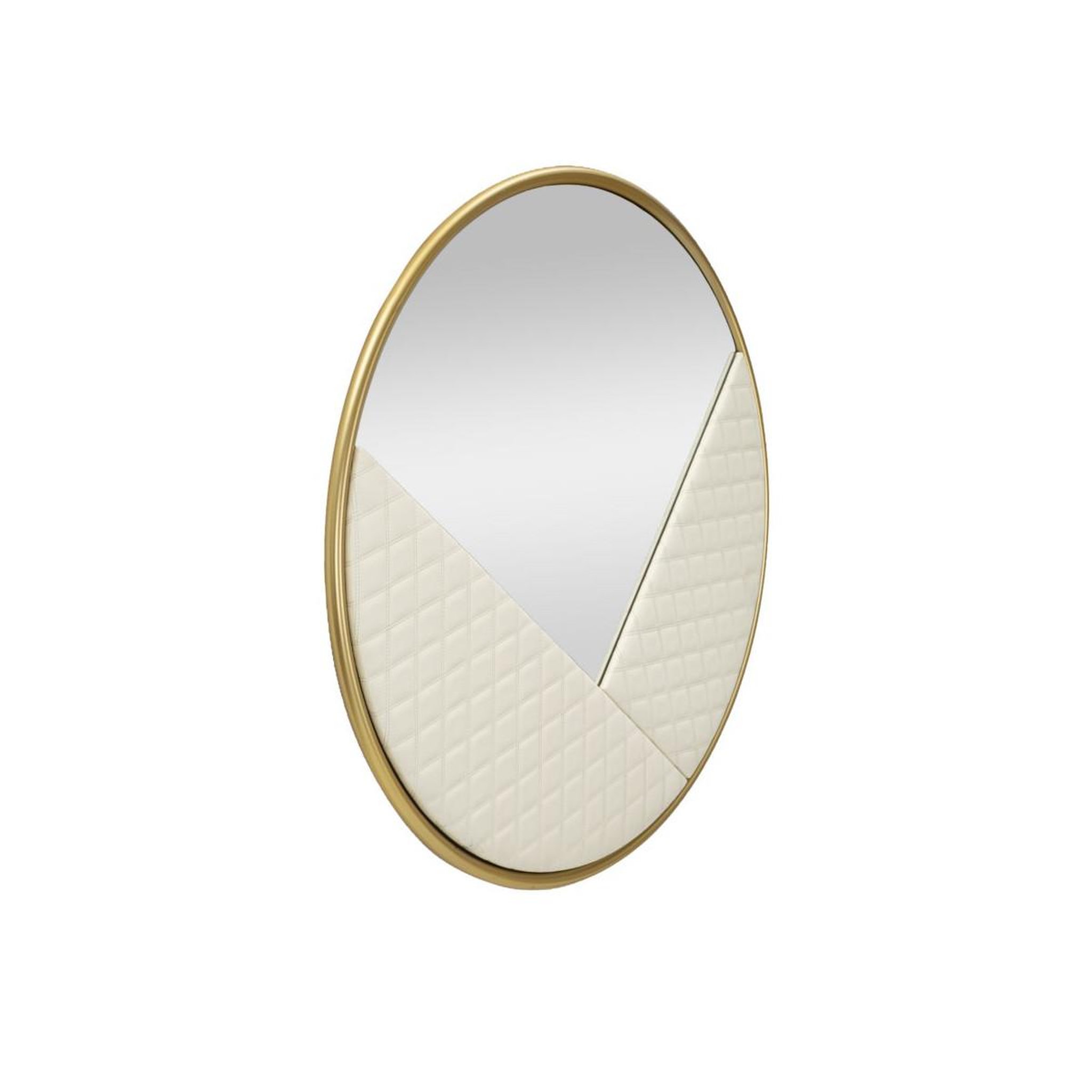 Voir la diapositive 2 : Paris Prix Miroir mural design  sharon  80cm blanc & or