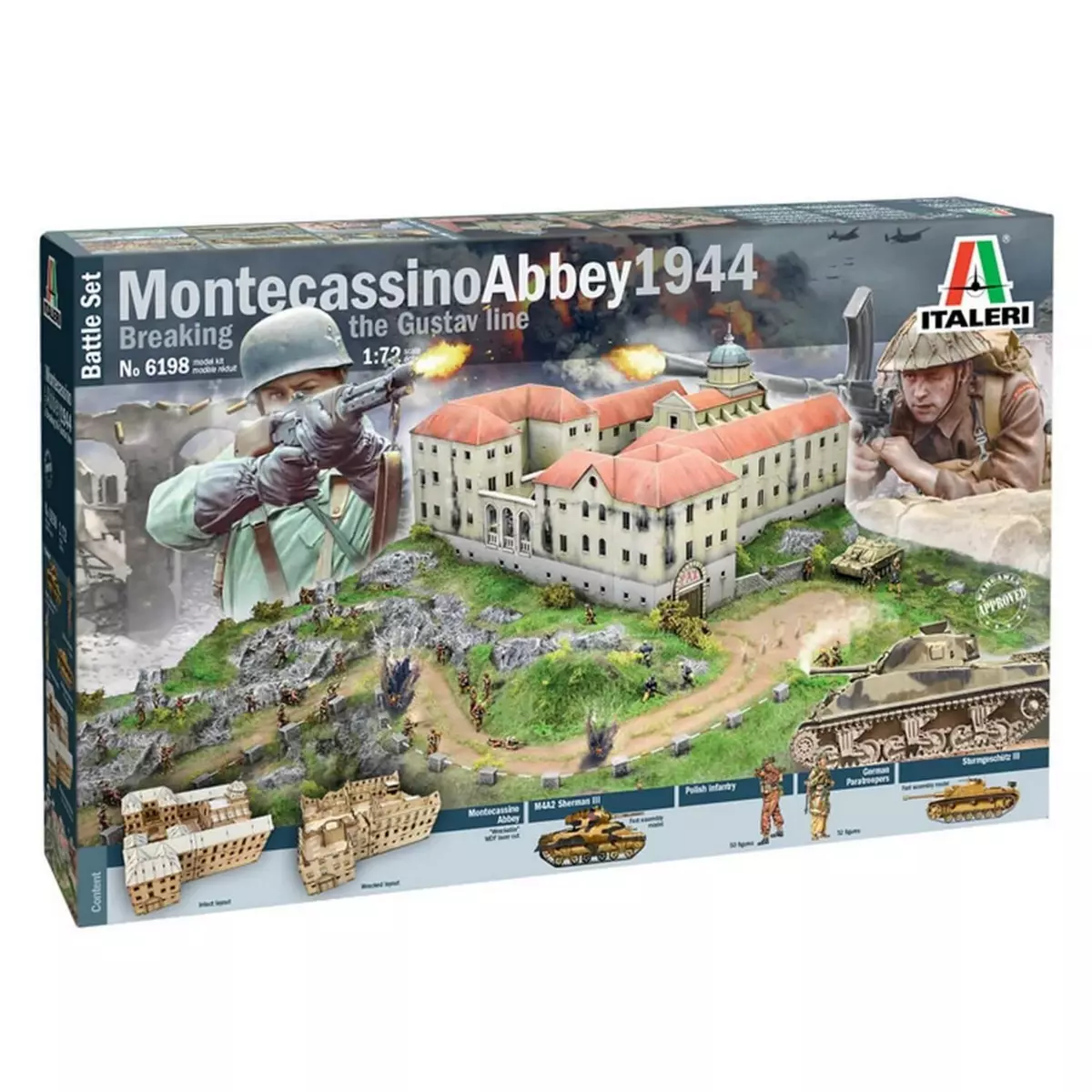Italeri Maquette Diorama : Abbaye de Monte Cassino 1944