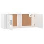 Voir la diapositive 5 : VIDAXL Meubles TV muraux 2 pcs blanc brillant 100x34,5x40 cm