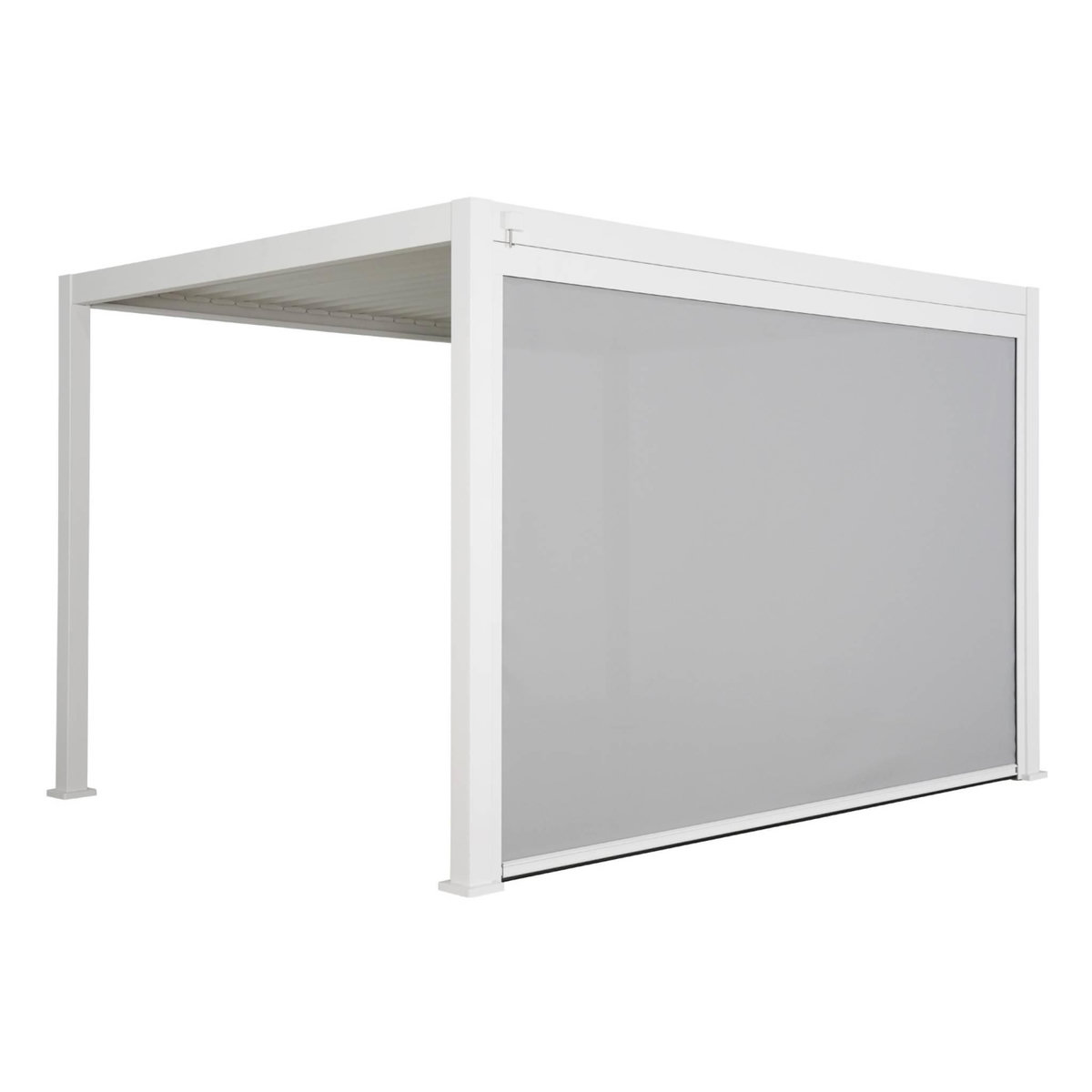 SWEEEK Pergola Bioclimatique – Triomphe – 4x3m, aluminium, à lames orientables + store 4m