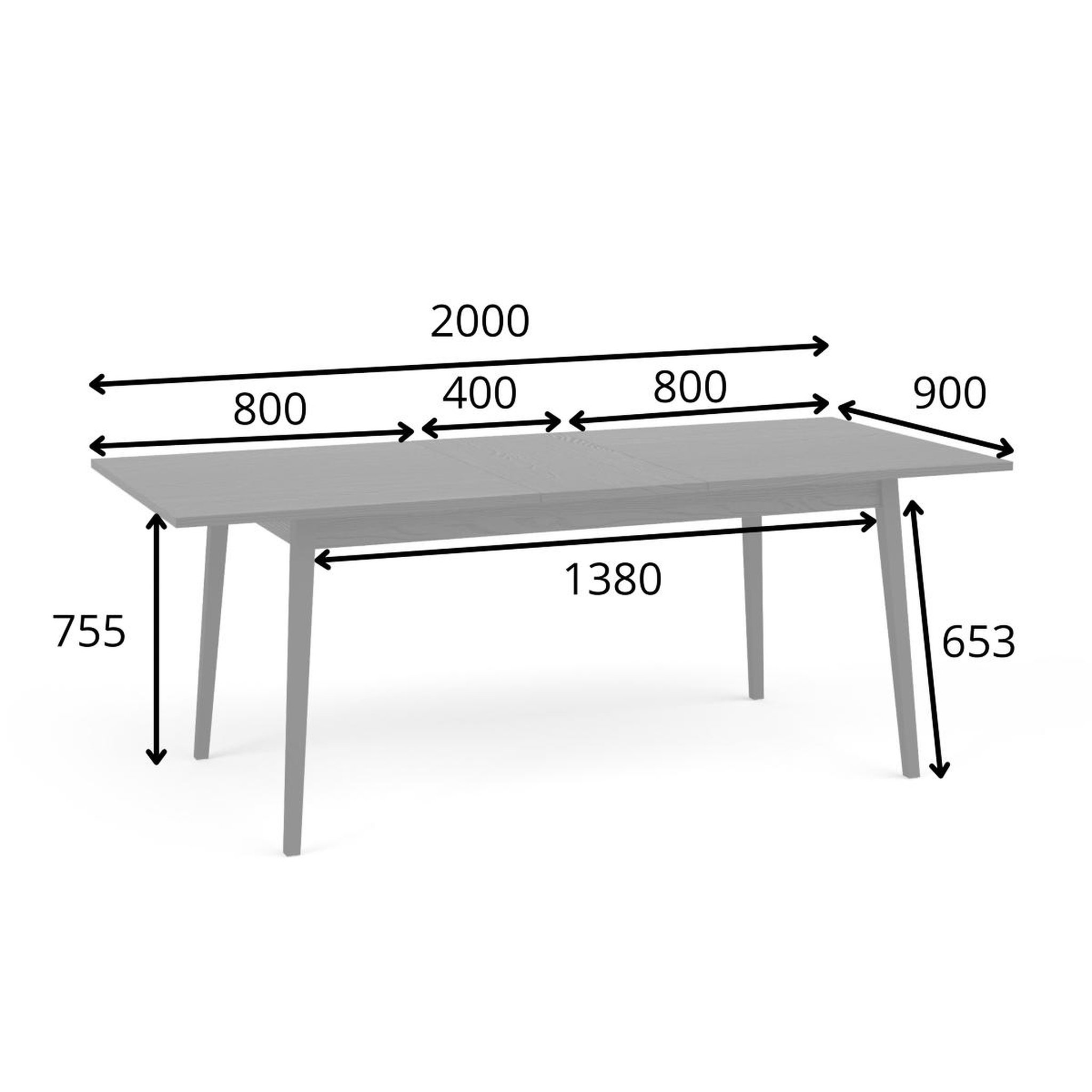 Voir la diapositive 4 : JLC KREATION Table de salle à manger extensible en bois dimitri