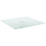 Voir la diapositive 2 : VIDAXL Dessus de table blanc 40x40 cm 6 mm verre trempe design marbre