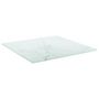 Voir la diapositive 2 : VIDAXL Dessus de table blanc 40x40 cm 6 mm verre trempe design marbre