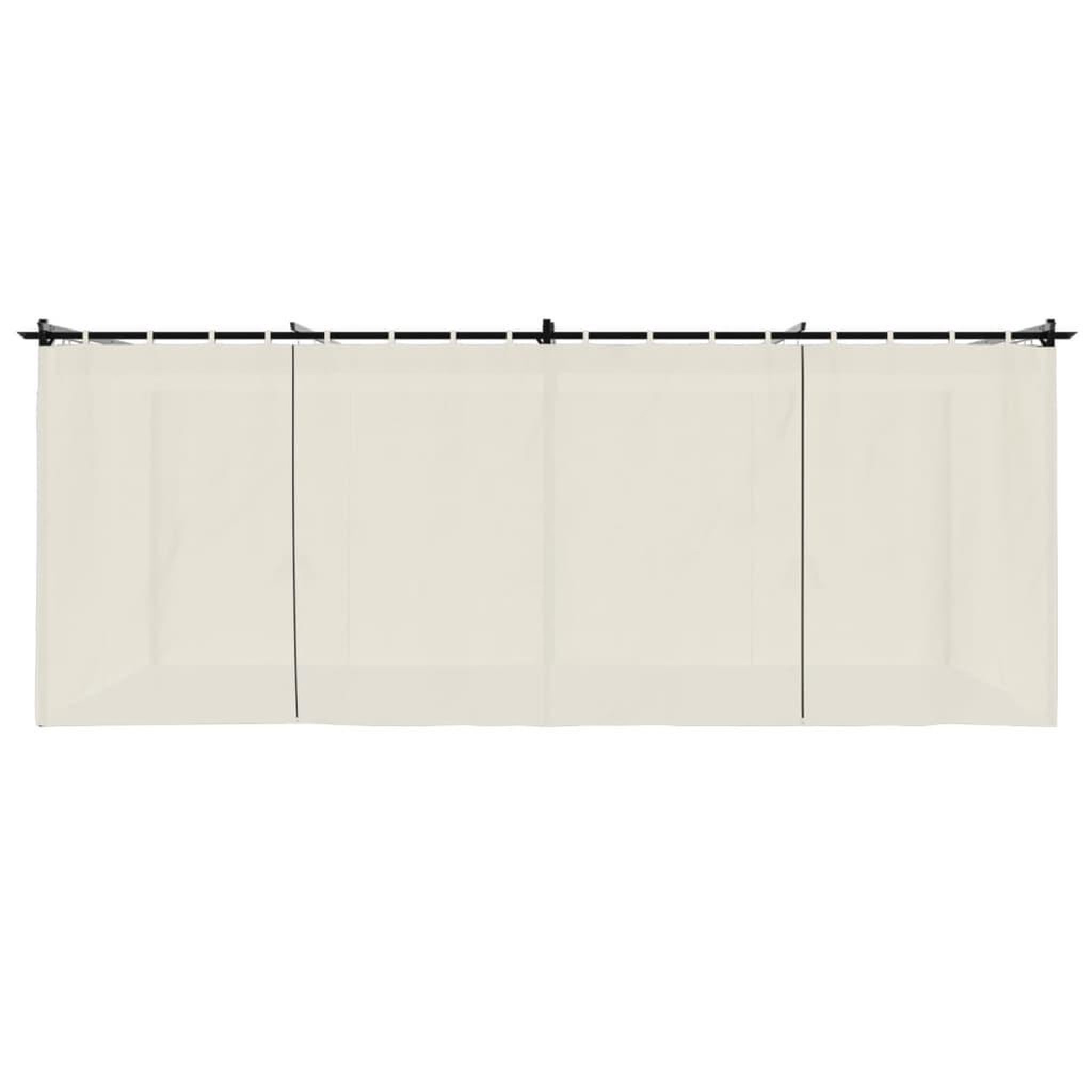 Voir la diapositive 4 : VIDAXL Tonnelle avec rideaux creme 6x3 m acier