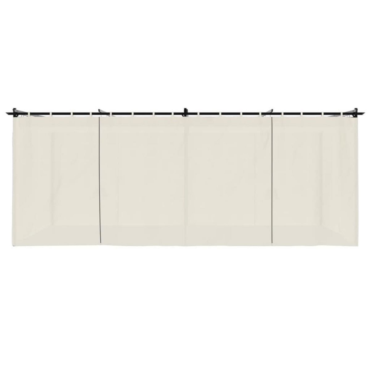 VIDAXL Tonnelle avec rideaux creme 6x3 m acier
