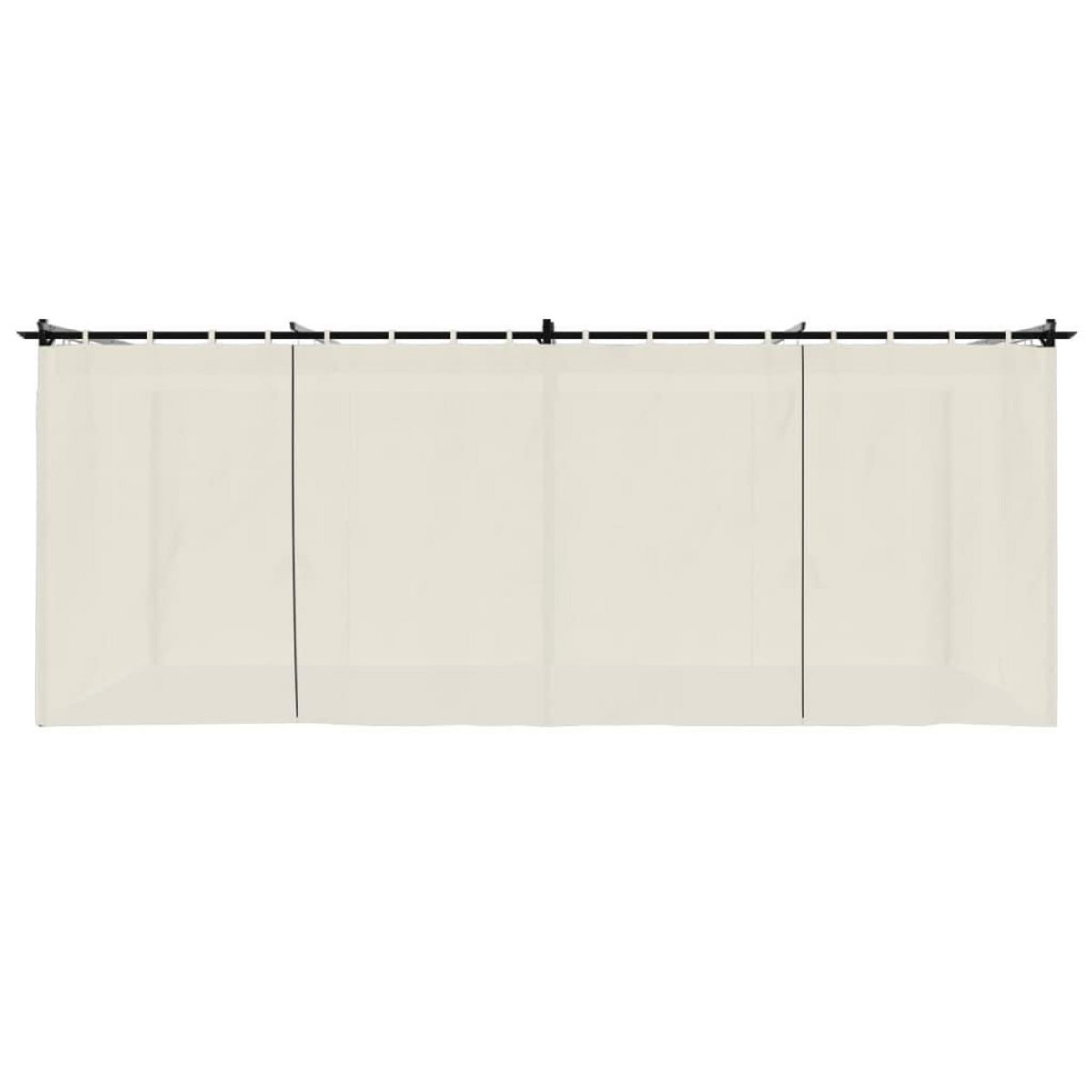 VIDAXL Tonnelle avec rideaux creme 6x3 m acier