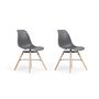Voir la diapositive 3 : Lot de 2 chaises pieds bois massif NERA