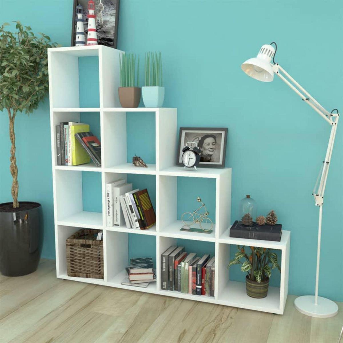 VIDAXL Bibliotheque/etagere 142 cm Blanc
