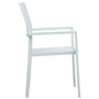 Voir la diapositive 4 : VIDAXL Chaises de jardin lot de 4 Blanc Plastique Aspect de rotin