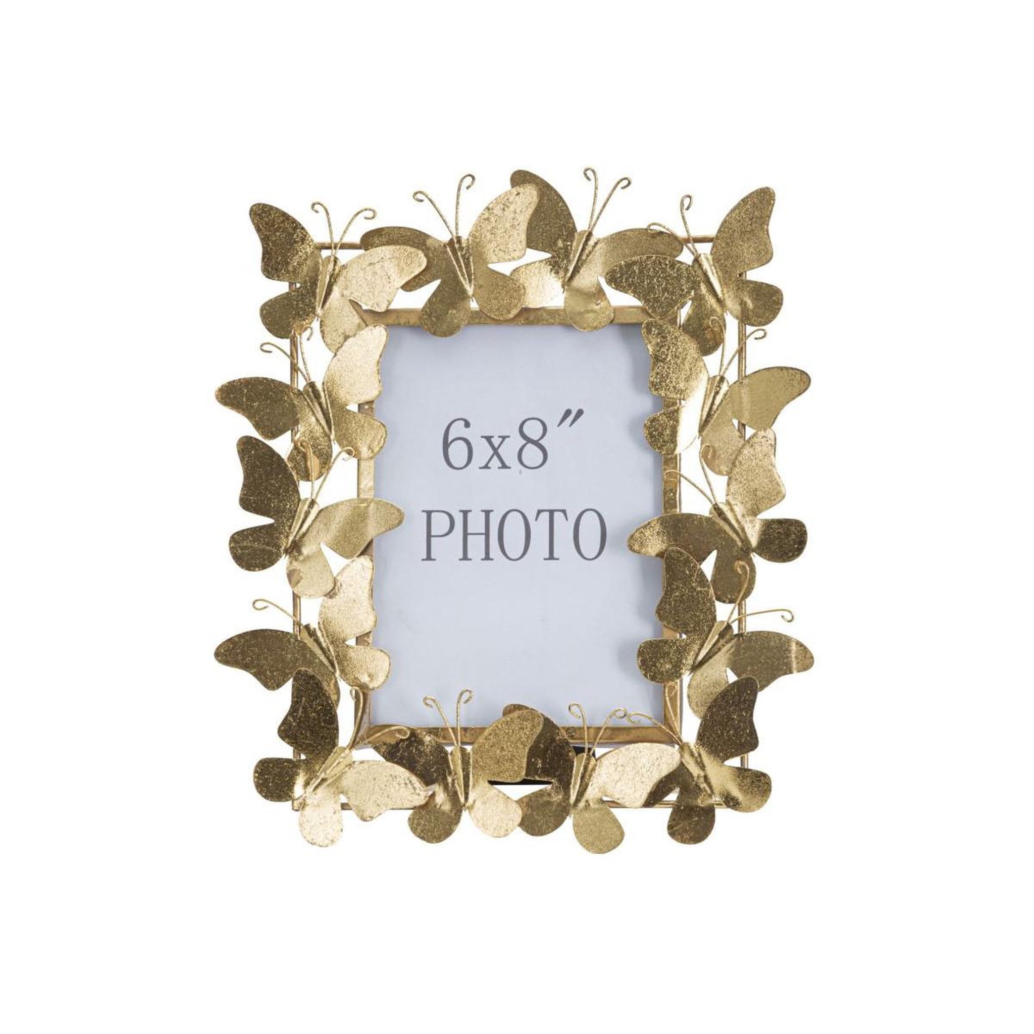 Voir la diapositive 2 : Paris Prix Cadre Photo Déco en Métal  Papillons  15x20cm Or